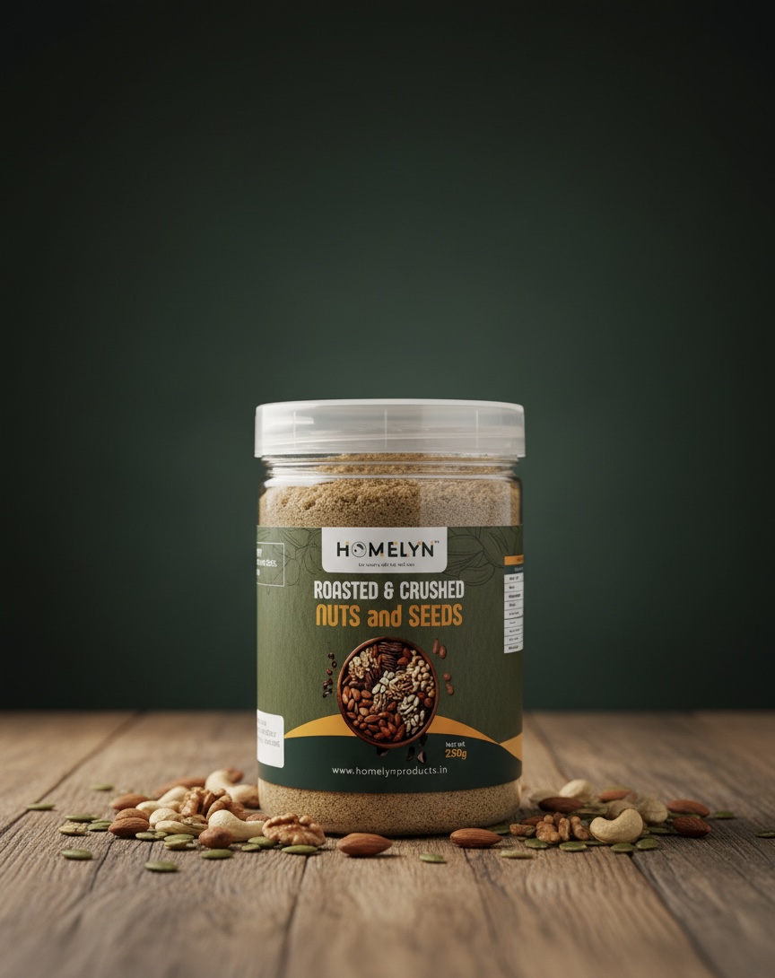Roasted & Crushed Nuts & Seeds <br><small>(500g)</small>
